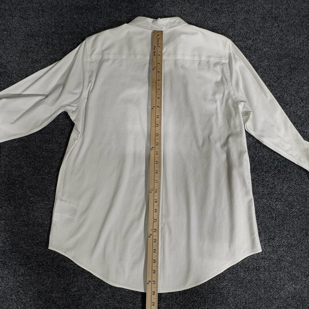 Brooks Brothers Shirt Womens 10 White Non Iron Stretch Classic Fit Button Front - Picture 13 of 14